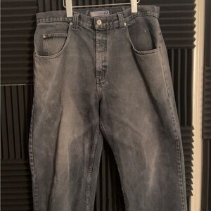 Vintage Black Anchor Blue Big Baggy Men's Jeans